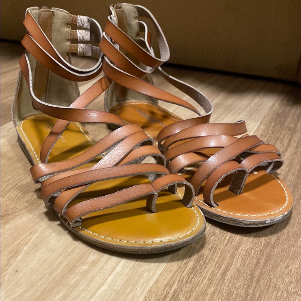Women's Tan Strappy espadrilles Sandals
